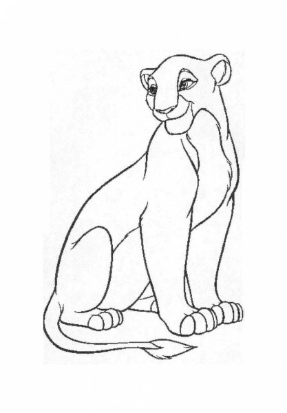 Раскраска Король Лев Сараби