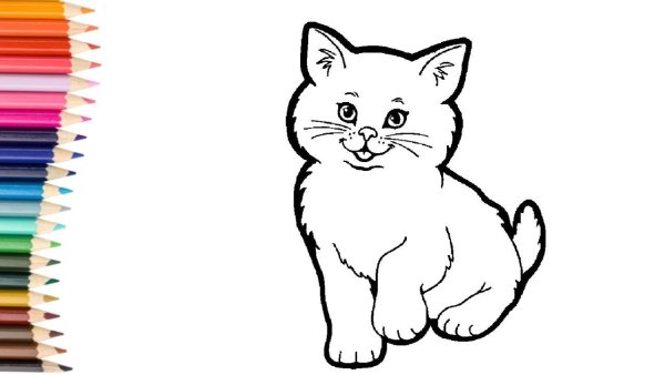 Кошка для рисования для детей