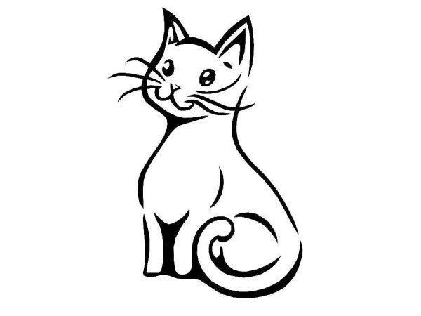 Трафарет кошки