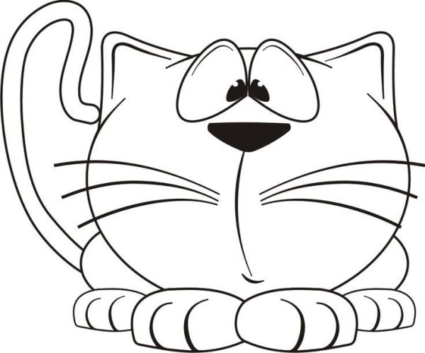 Трафарет кота для рисования