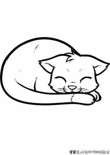 Рисунок кошки для срисовки