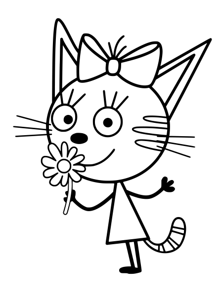 Раскраски карамелька из мультфильма три кота (49 фото)