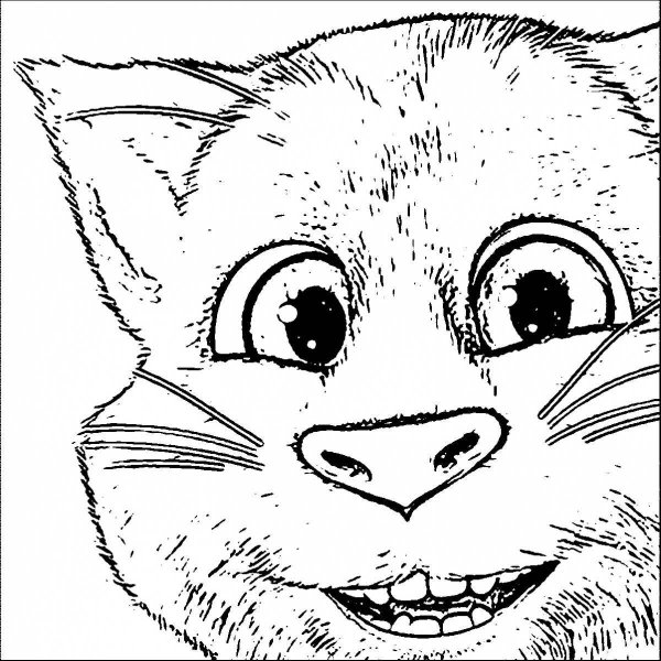 Котик том раскраска
