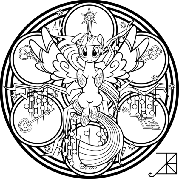 My little Pony раскраска двай Лайт