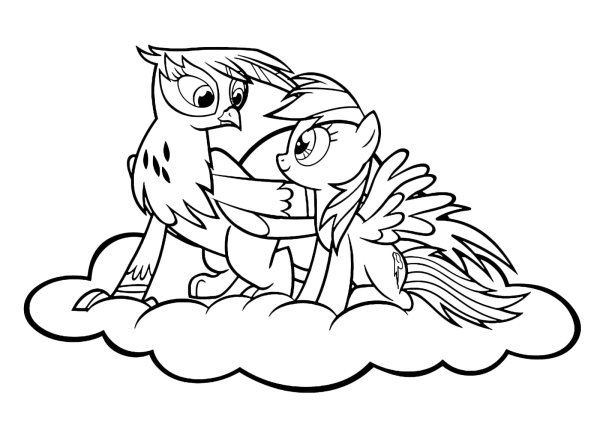 My little Pony раскраска Радуга Дэш