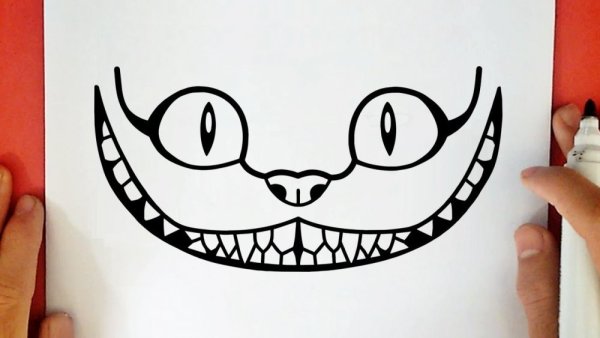 Раскраски улыбка чеширского кота (40 фото)