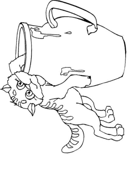 Кот ворюга раскраска