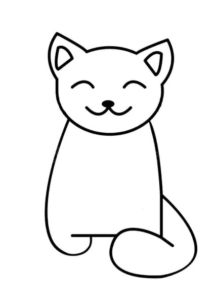 Котики. Раскраска для малышей