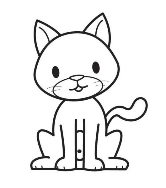 Кошка рисунок для детей