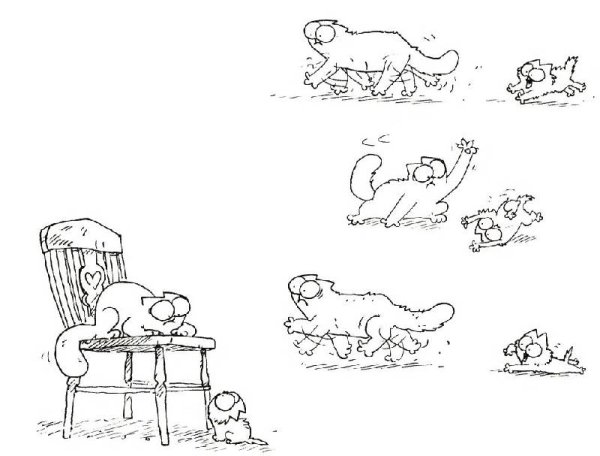 Кот Саймон и котенок