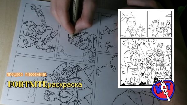 Процесс рисования комикса