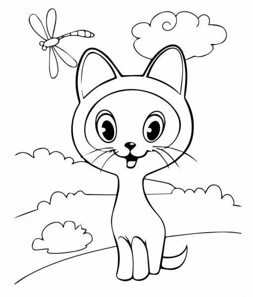 Котенок Гав раскраска для детей