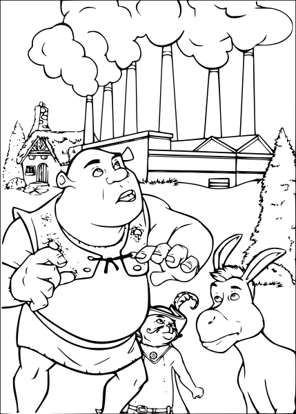 Шрек осёл и дракон Фиона