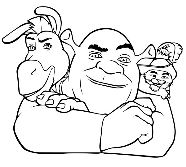 Шрек 2 раскраска