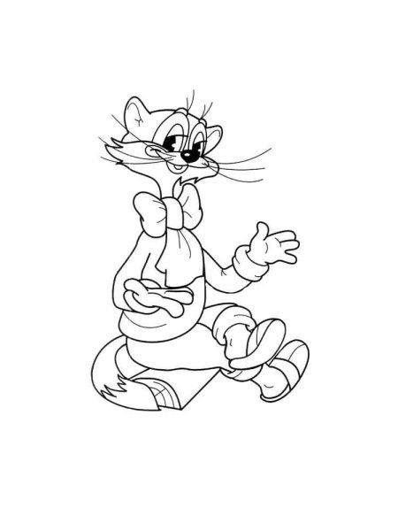 Raskraska multiki кот Леопольд
