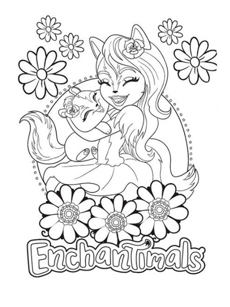 Enchantimals куклы раскраска