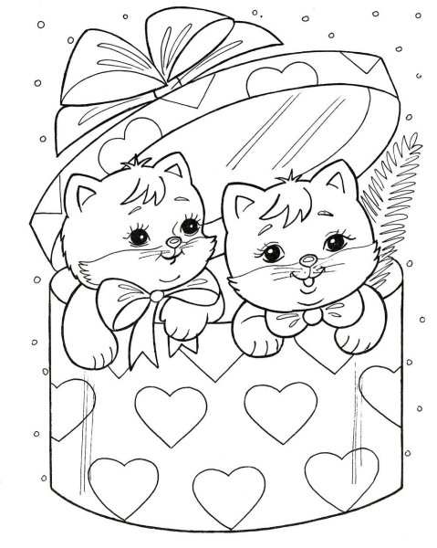 Котенок. Раскраска