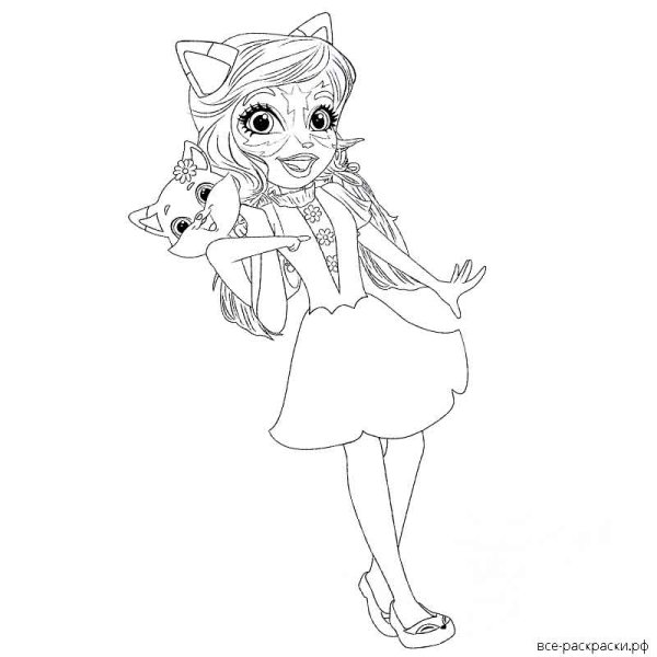 Раскраска Enchantimals леопард
