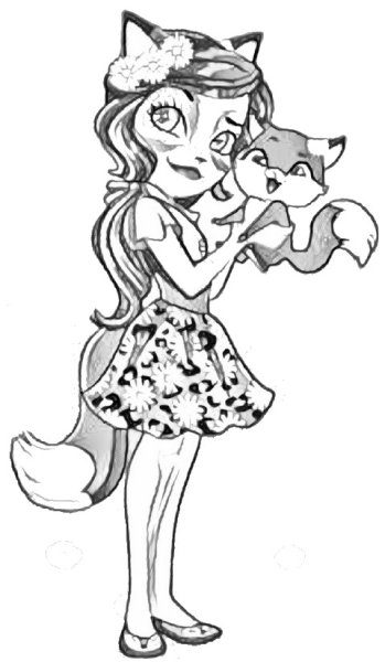 Раскраска Enchantimals волк