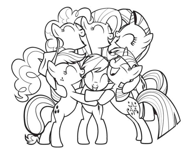My little Pony раскраска