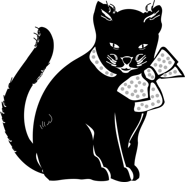 Черная кошка рисунок