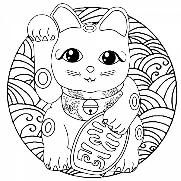 Кошки. Раскраска