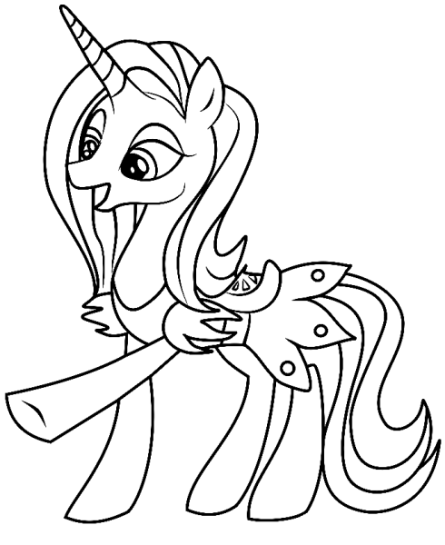 Раскраска my little Pony трикси