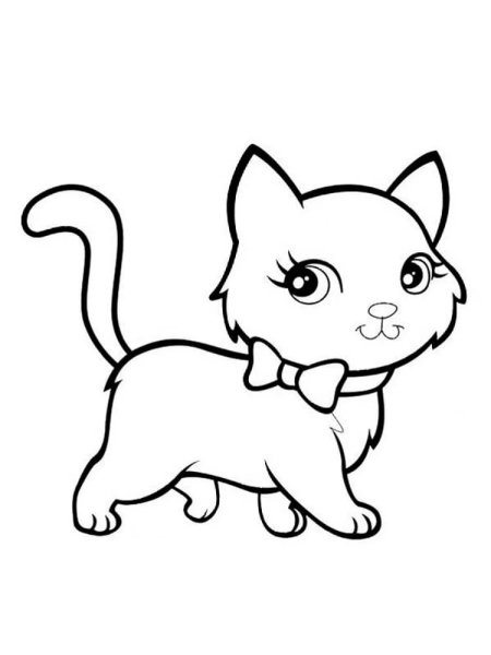 Кошки. Раскраска