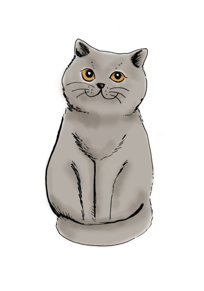 Британский кот мультяшный
