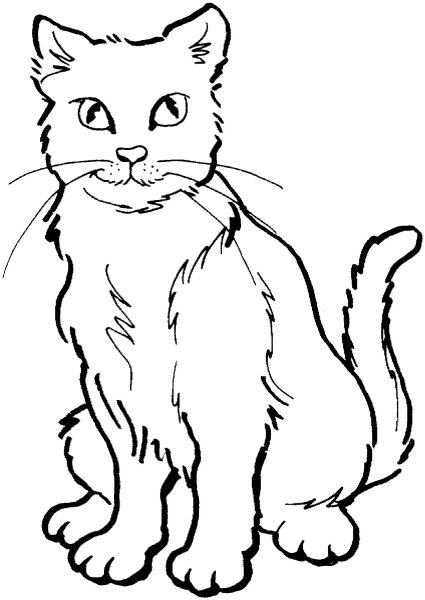 Кошки. Раскраска