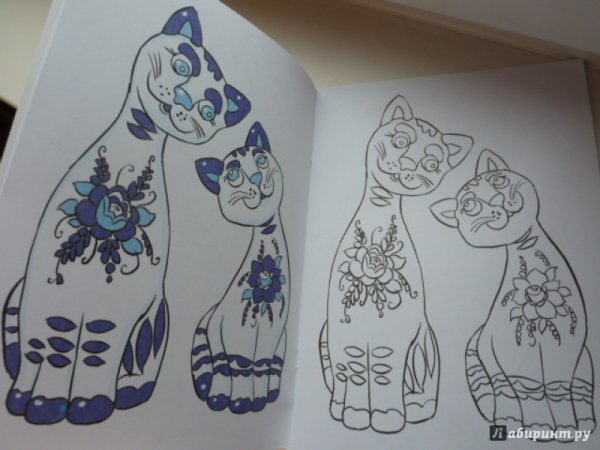 Кошка расписанная гжелью