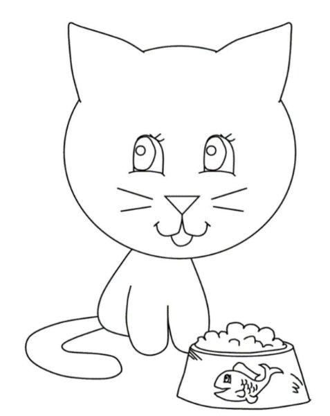 Котики. Раскраска для малышей