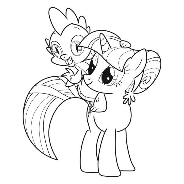 Раскраски my little Pony Искорка