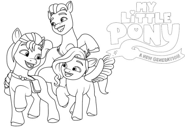 My little Pony новое поколение раскраска
