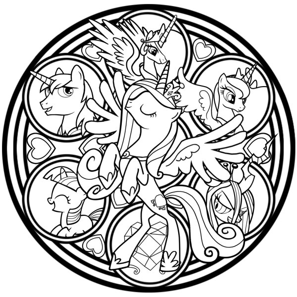 Раскраски my little Pony Каденс
