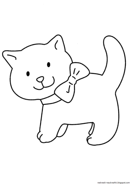 Котики. Раскраска для малышей