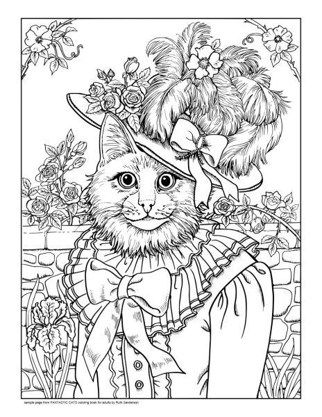 Кот Баюн раскраска