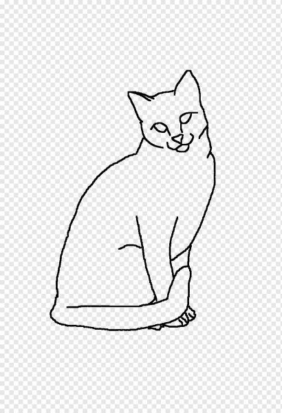 Нарисовать сидящего кота