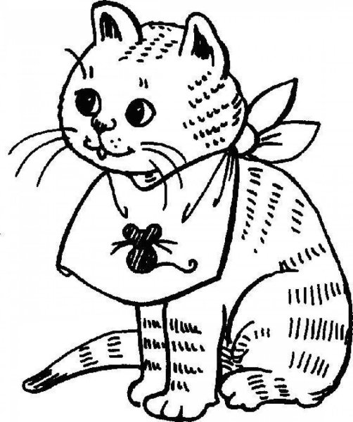 Кот Барсик раскраска