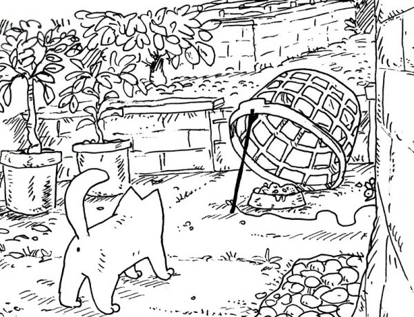 Кот Саймона. Раскраска