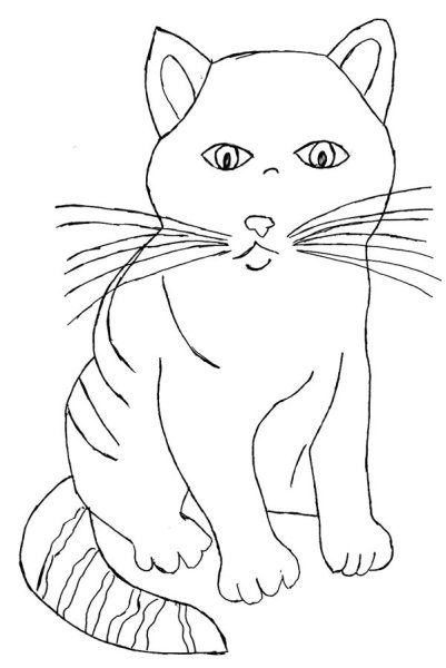 Разукрашка котик