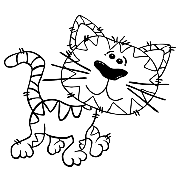 Забавные котики раскраска