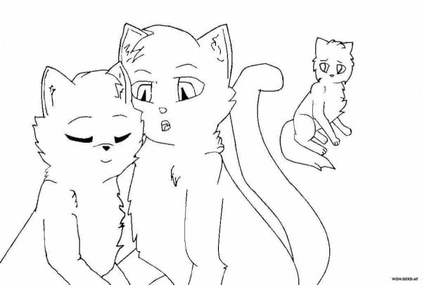 Раскраска кошка Лана