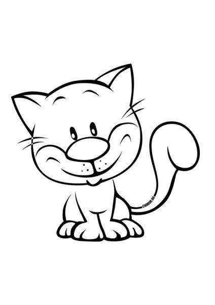 Раскраски смешные котики