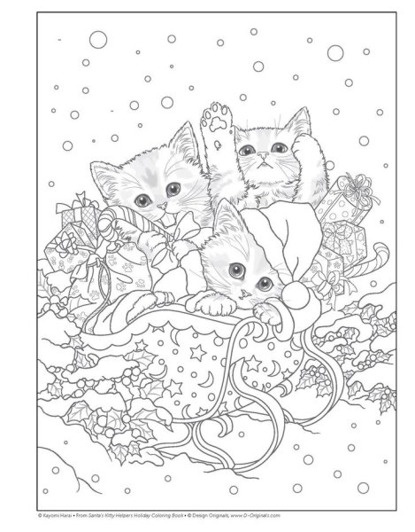Раскраска. Котики