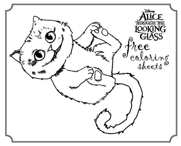 Раскраски чеширский кот из алисы в стране чудес (43 фото)