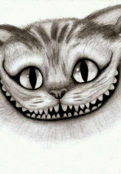Улыбка Чеширского кота раскраска