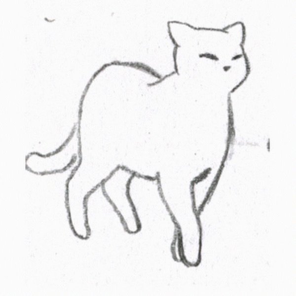 Нарисовать идущего кота