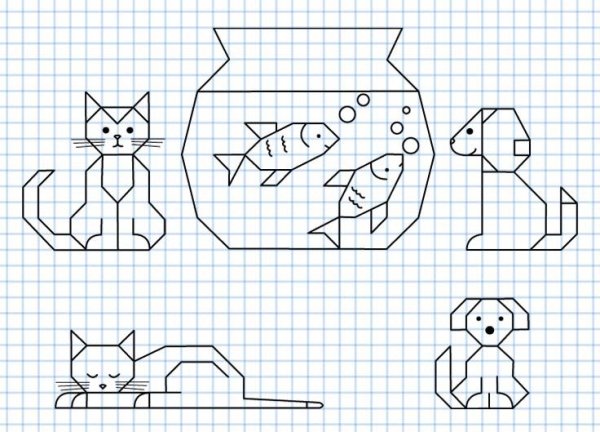 Клеточки для рисования по клеточкам
