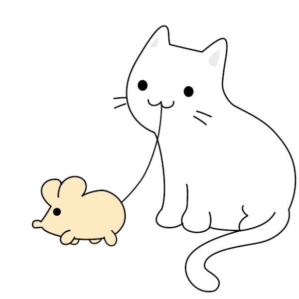 Кошка и мышка рисунок